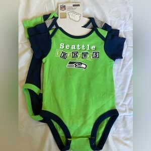 NFL Seattle Seahawks Infant Bodysuit - Bright Green and Navy